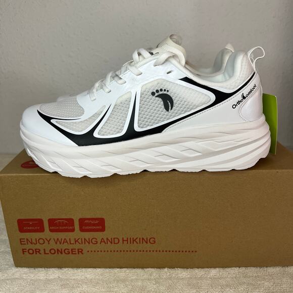 OrthoComfoot Orthopedic Diabetic Walking Shoes White Women’s 39 - Picture 3 of 14